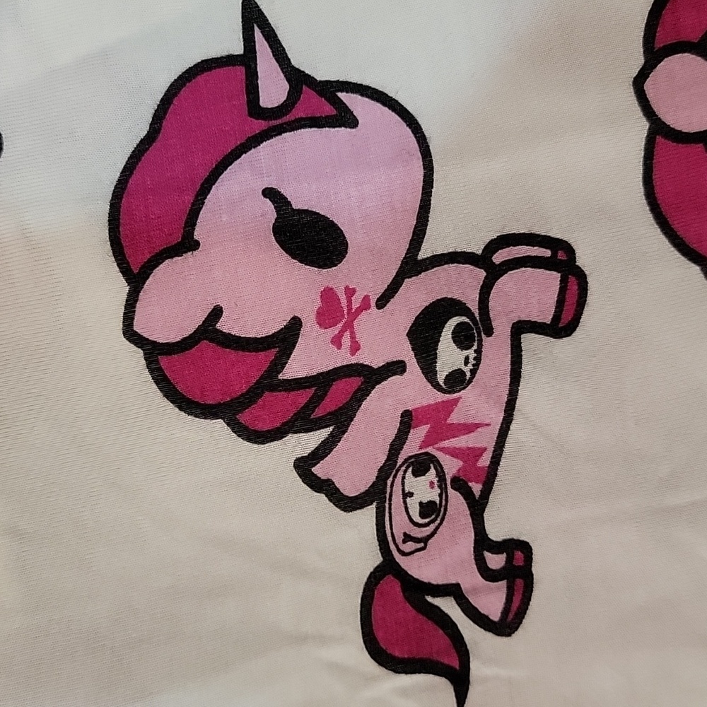 Tokidoki Unicorno High-Low Top – Pink & White Print – Women’s Size S - Picture 3 of 7